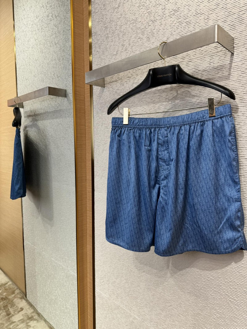 Silk Short Blue