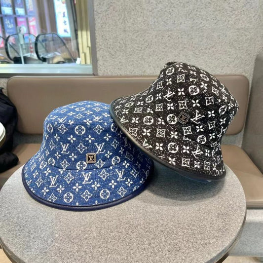 Denim Monogram Bucket Hat