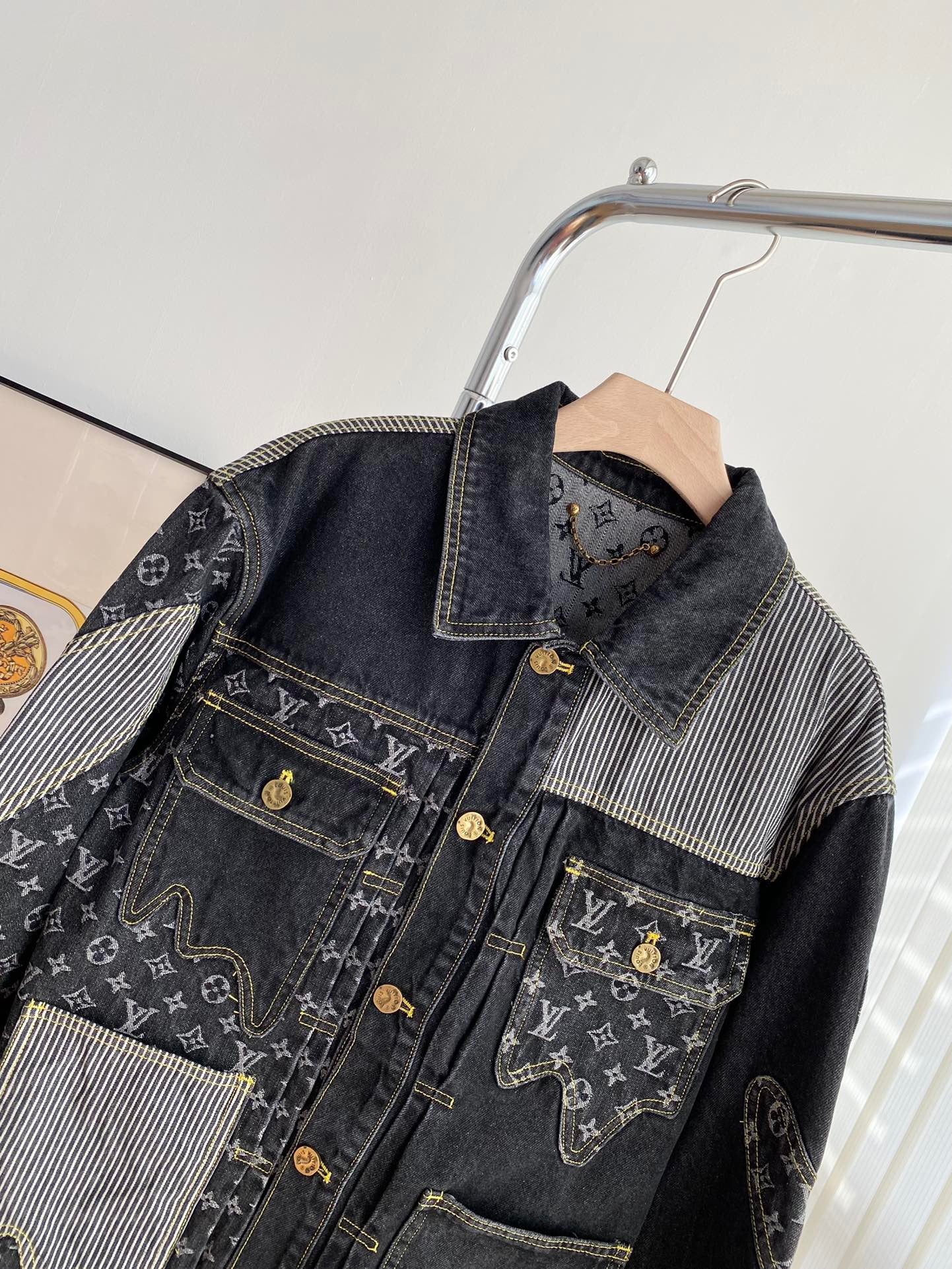 LV X Nigo Monogram Crazy Denim Workwear Jacket