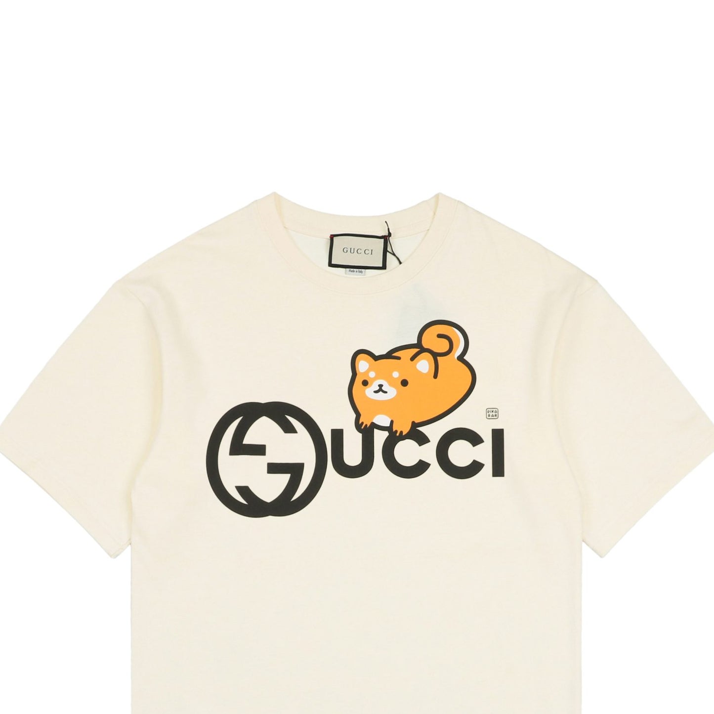 Gucc1 Animal Print Cotton T-Shirt