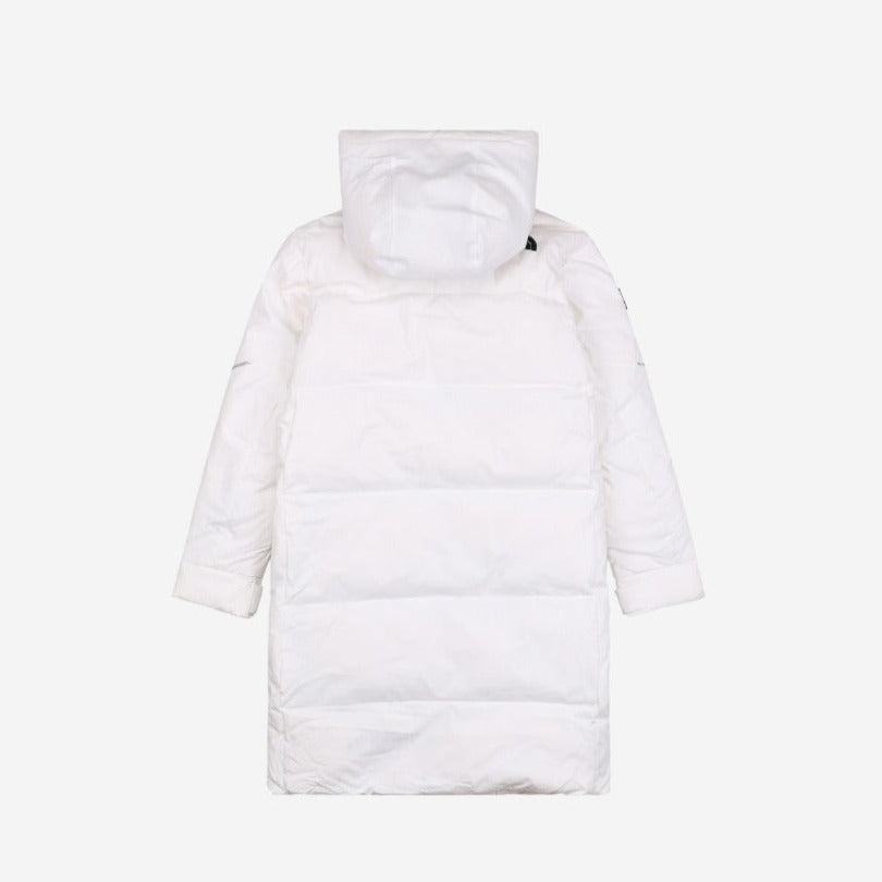 North Face Puffer Trench Coat White