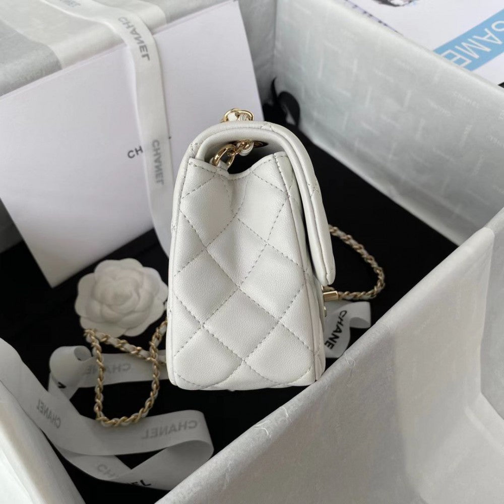 Chanel Flap Mini Bag White