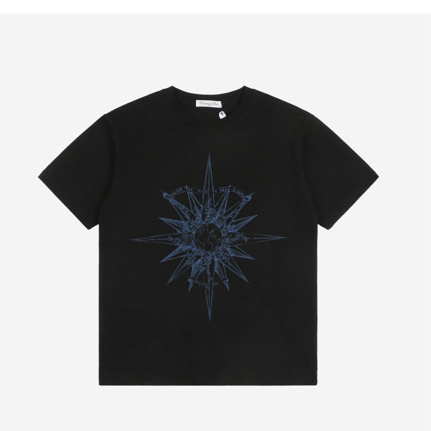 Black T-Shirt, Blue Logo