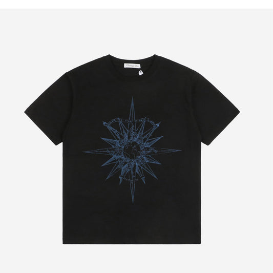 Black T-Shirt, Blue Logo