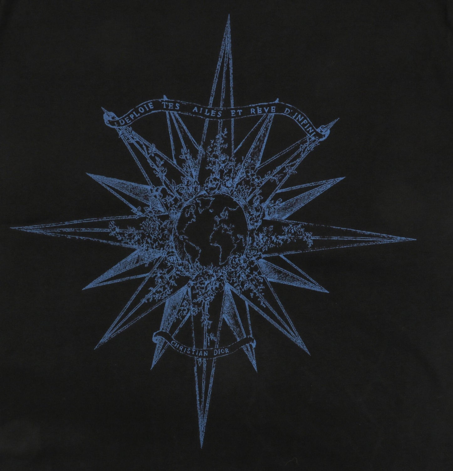 Black T-Shirt, Blue Logo