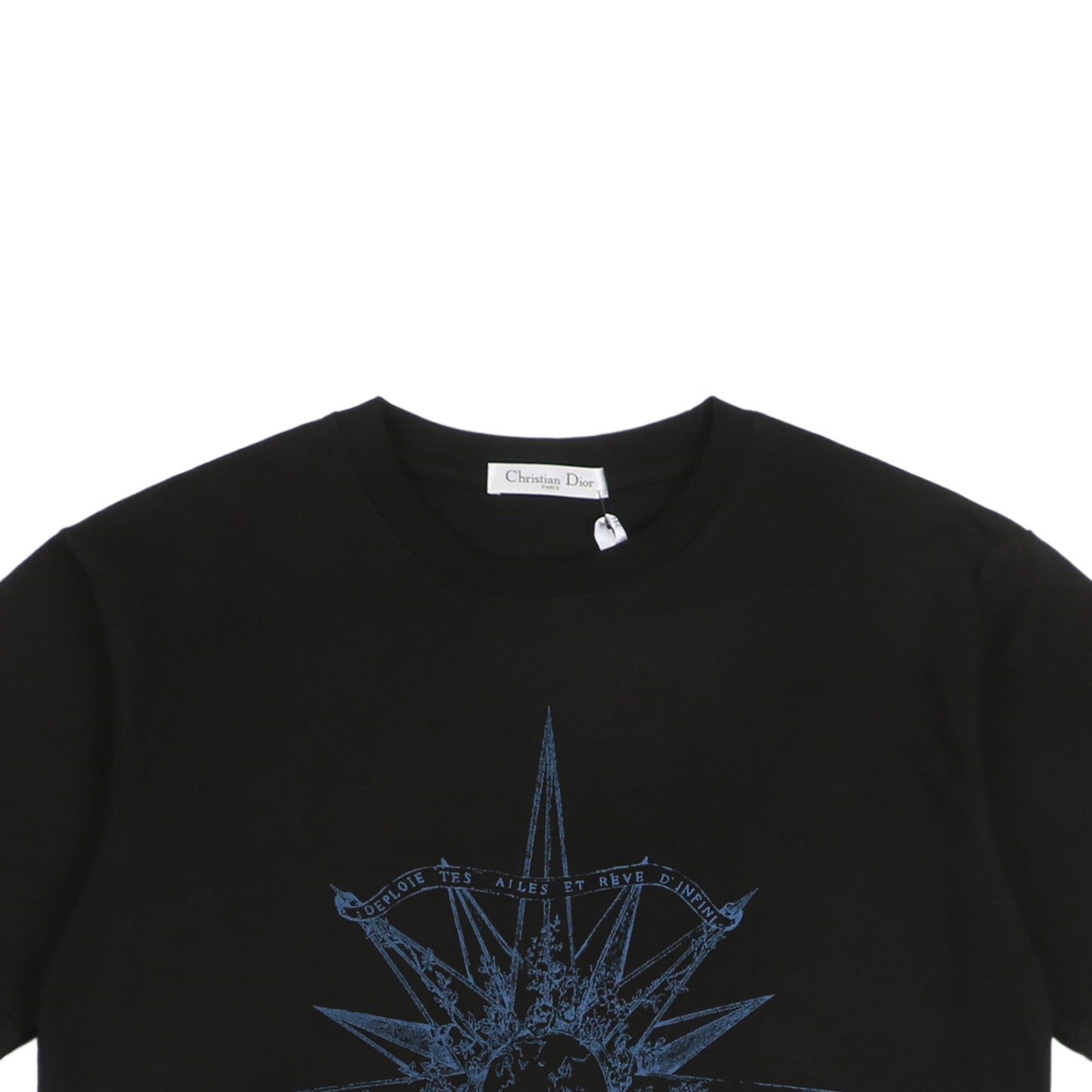 Black T-Shirt, Blue Logo