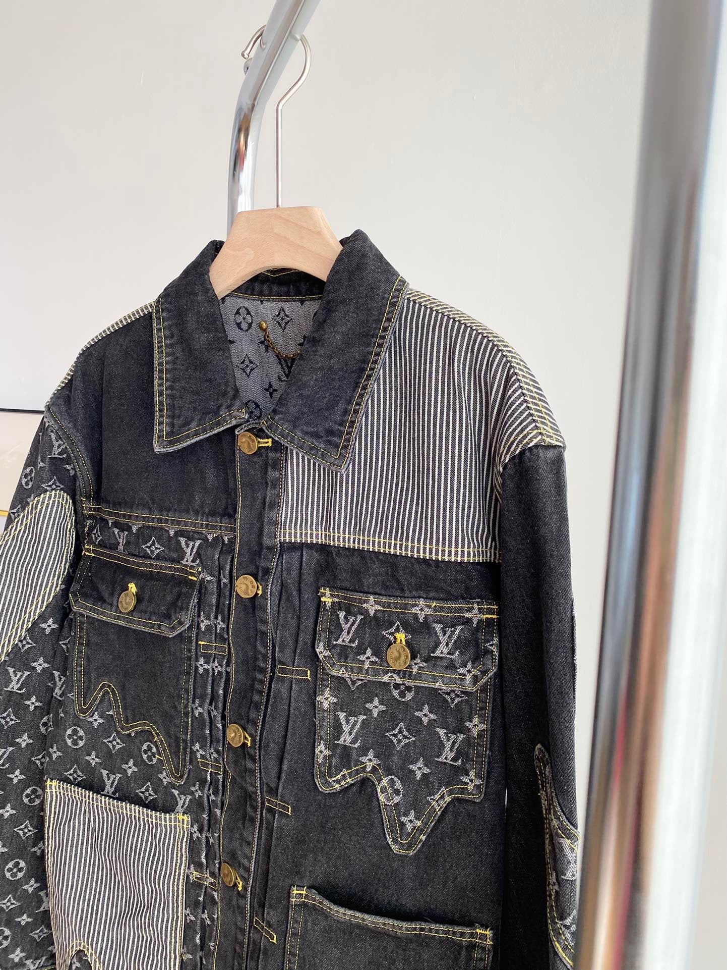 LV X Nigo Monogram Crazy Denim Workwear Jacket