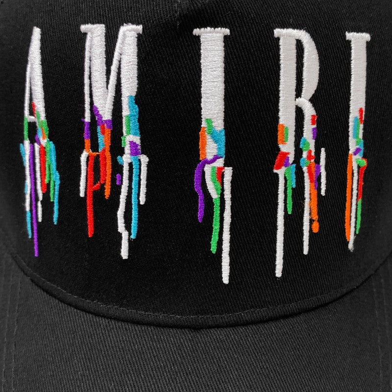 Am1ri Embroidered Paint Drip Core Logo Cap Black