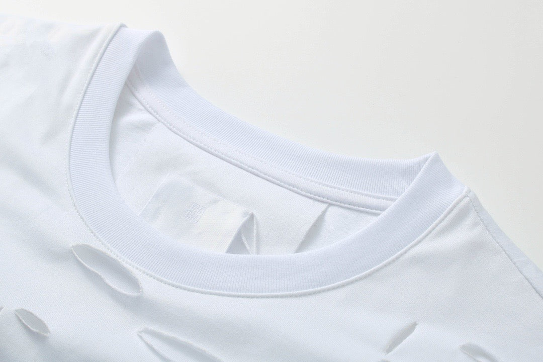 Gvnchy Hole White T-Shirt