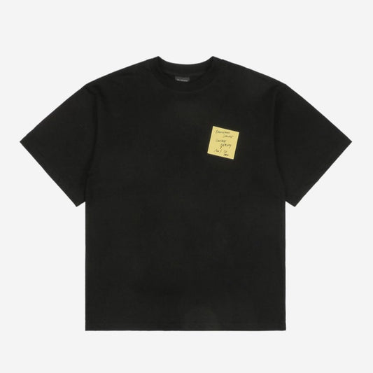Balenci Sticky Note T-Shirt Black