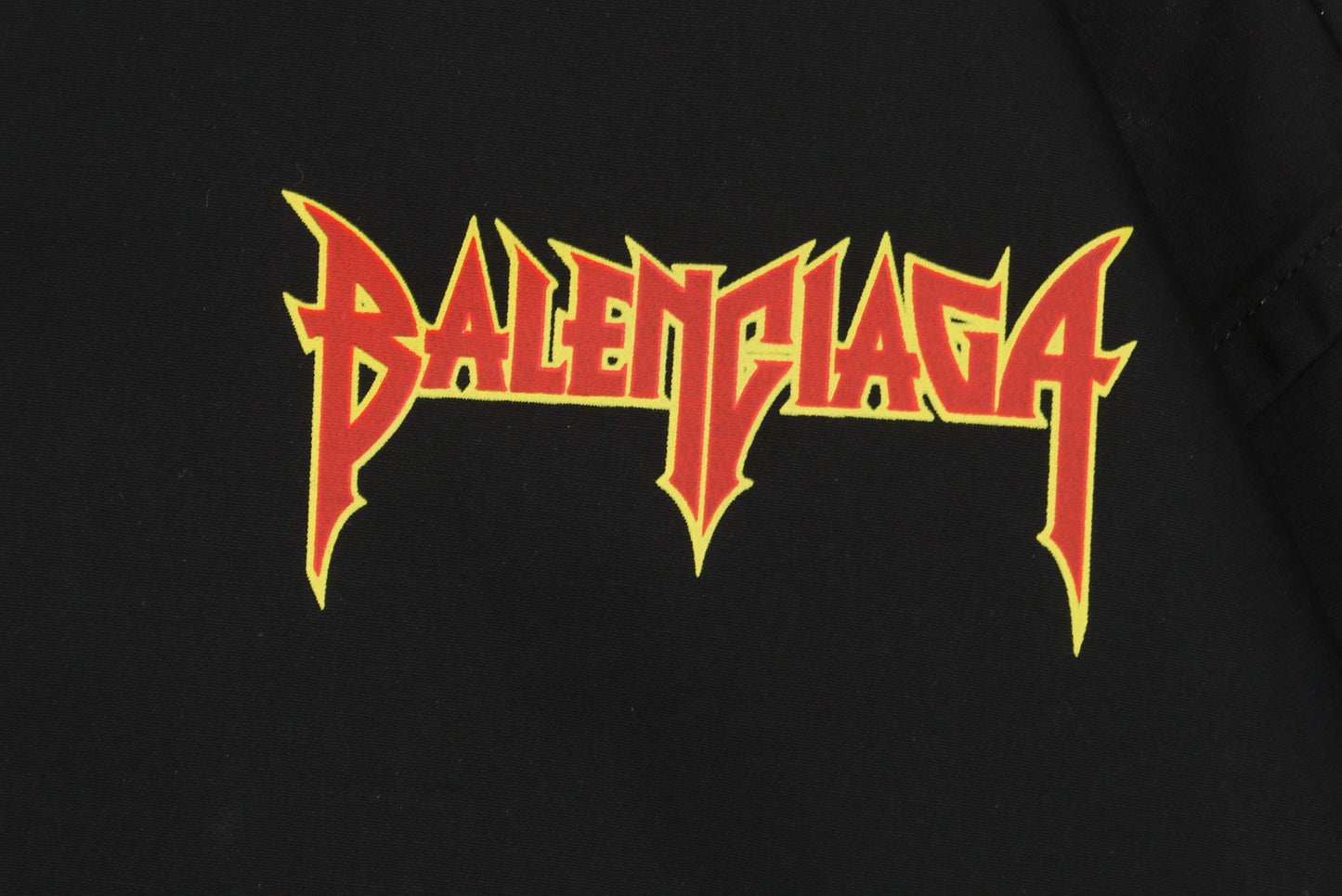 Balenci Flame Logo Shirt Black Red