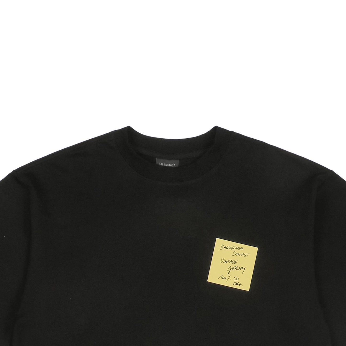 Balenci Sticky Note T-Shirt Black