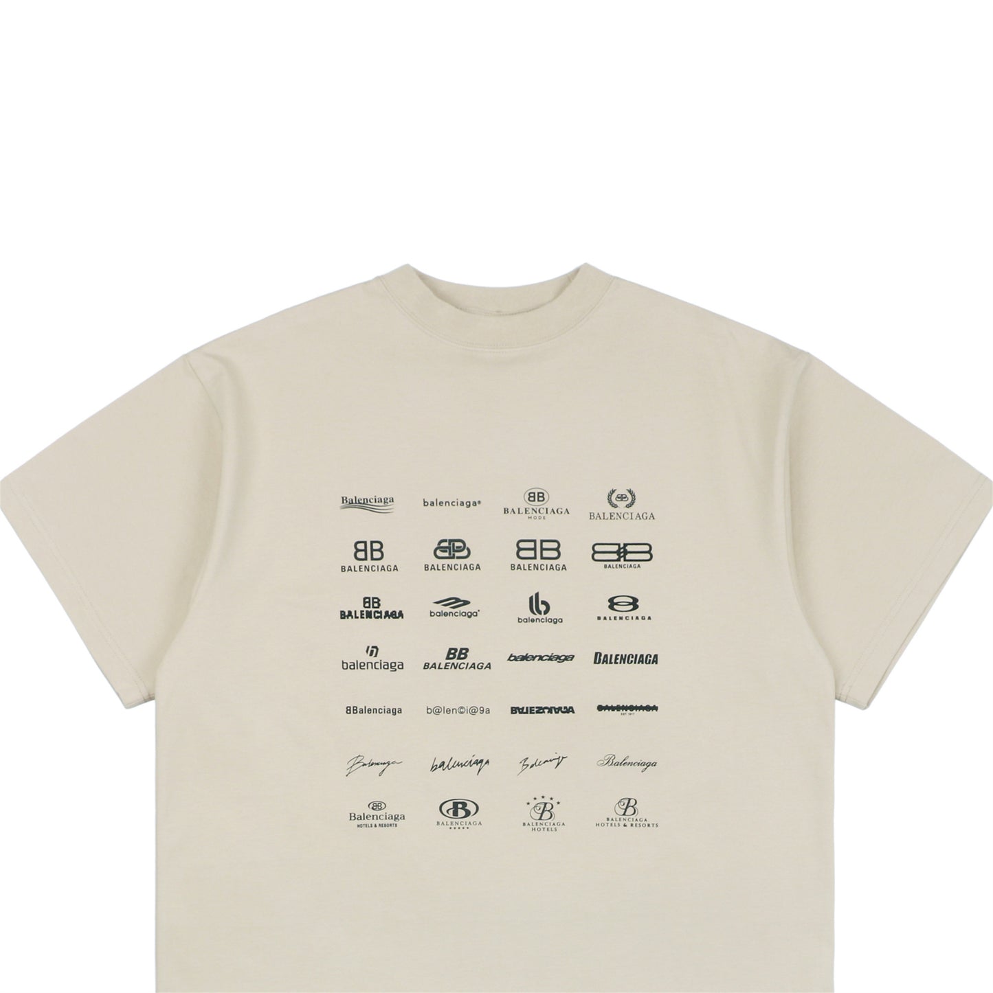 Balenci Beige Logo T-Shirt