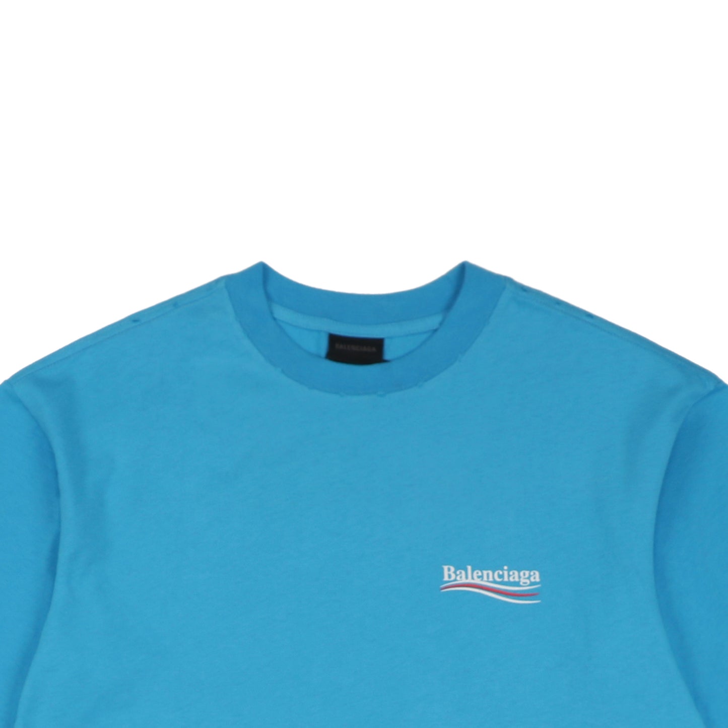 Balenci Political Campaign T-Shirt Light Blue