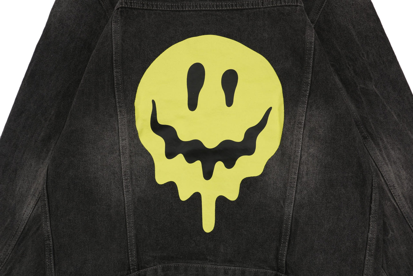 Balenci Smiley Face Print Denim Jacket