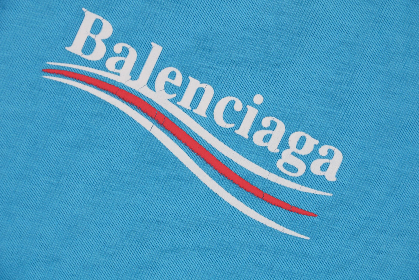Balenci Political Campaign T-Shirt Light Blue