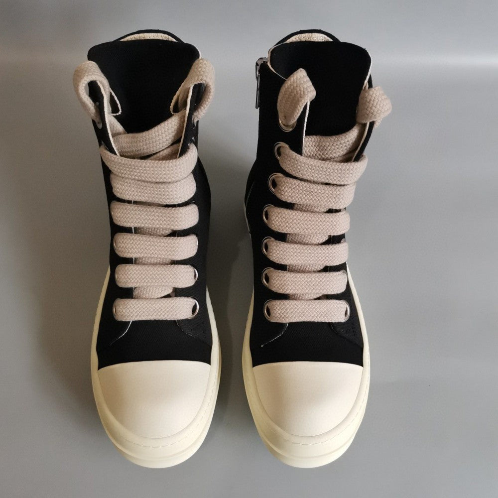 Vintage Green High Cut Black Trainers