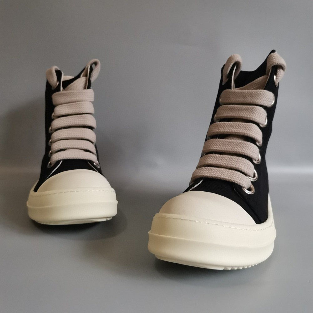 Vintage Green High Cut Black Trainers