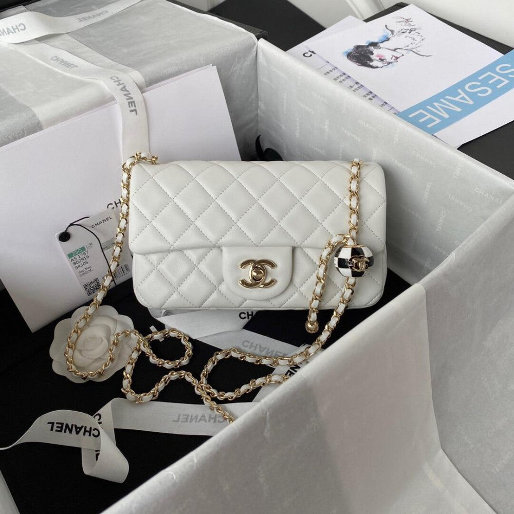 Chanel Flap Mini Bag White