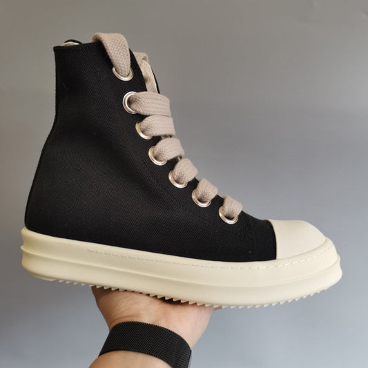 Vintage Green High Cut Black Trainers