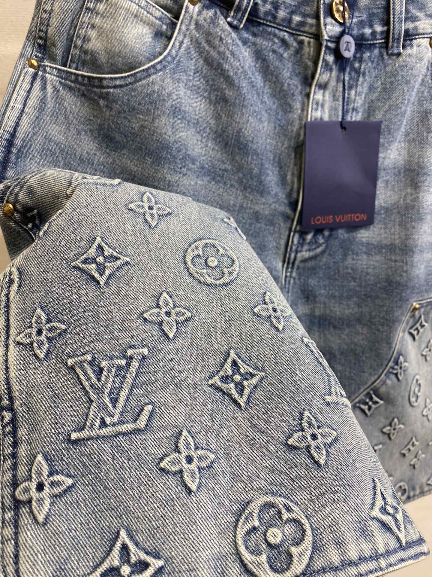 LV Jean Shorts