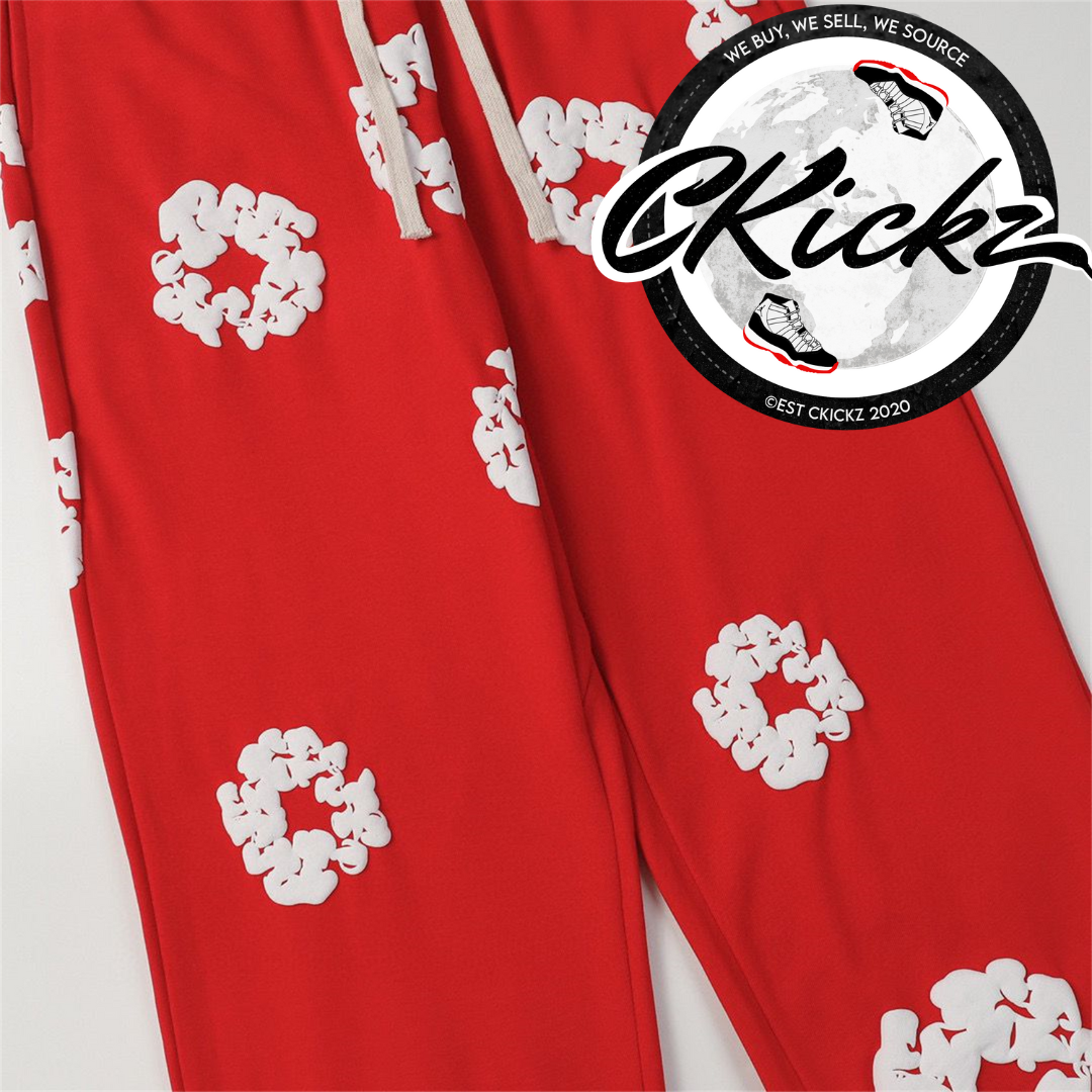 Cotton Wreath Tracksuit Red