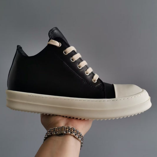 Vintage Green Low Cut Black Trainers