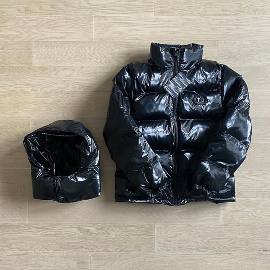 TS Shiny Black Irongate Jacket Detachable Hood