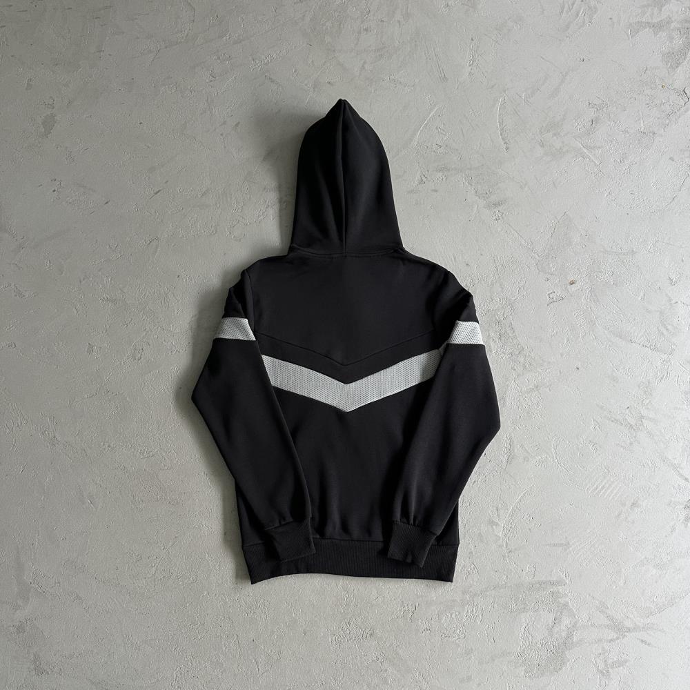 TS V Stripe Hoodie Tracksuit Black