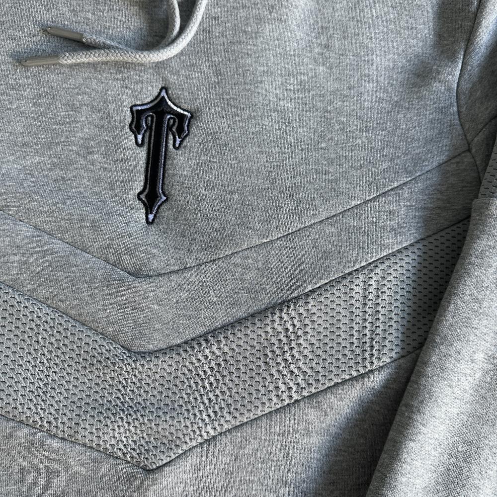 TS V Stripe Hoodie Tracksuit Grey