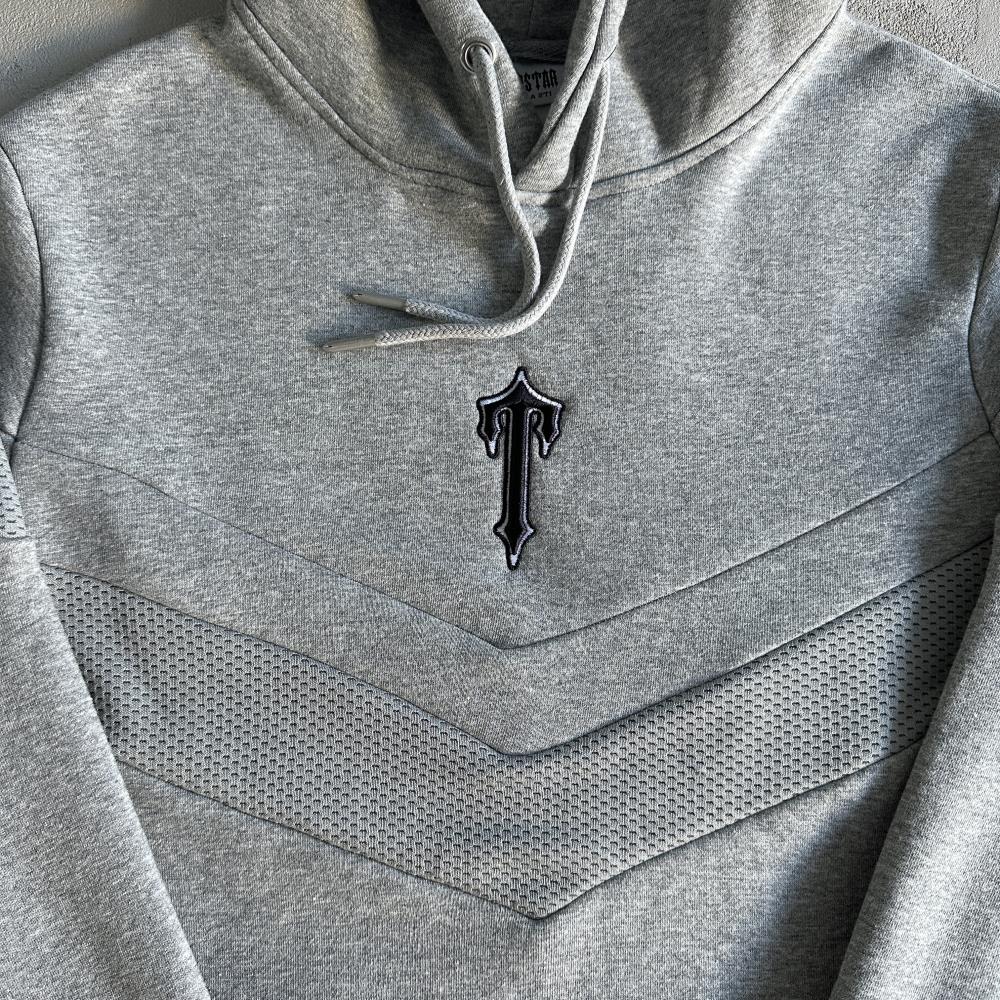 TS V Stripe Hoodie Tracksuit Grey