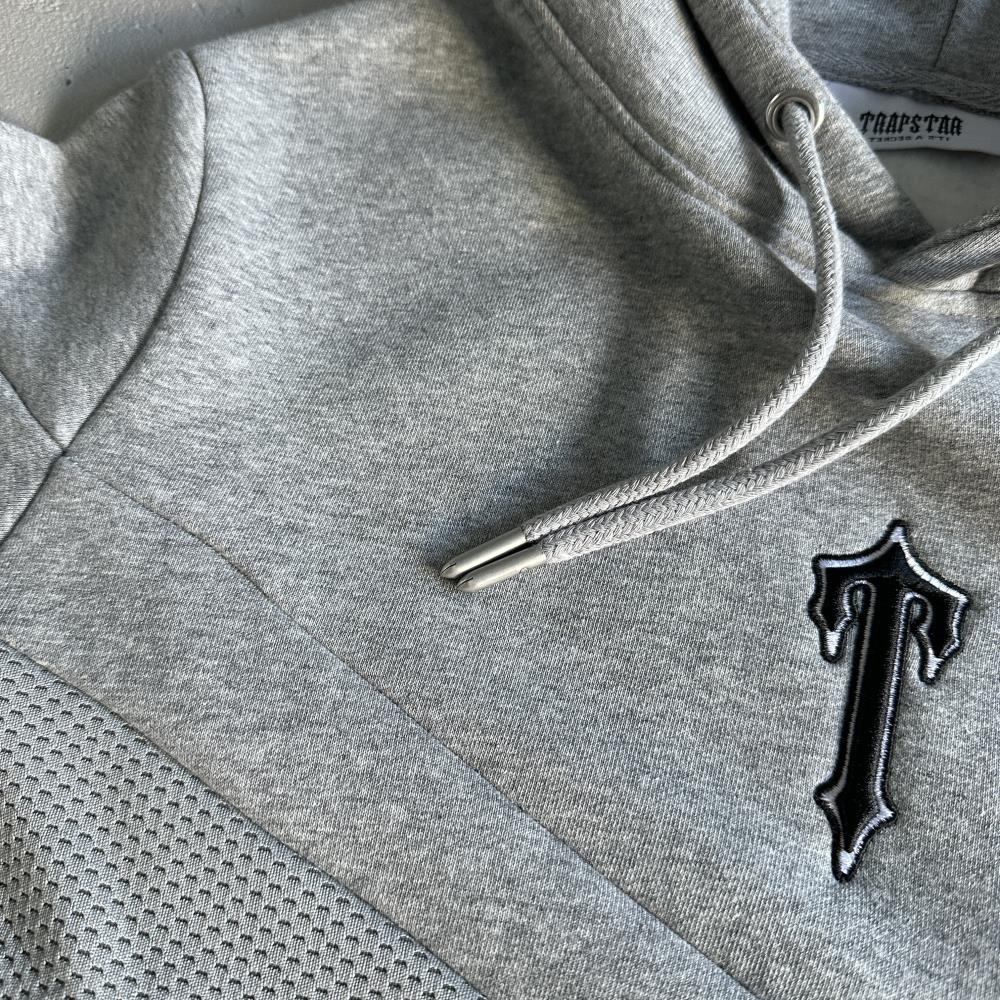 TS V Stripe Hoodie Tracksuit Grey