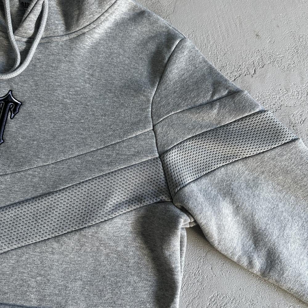 TS V Stripe Hoodie Tracksuit Grey