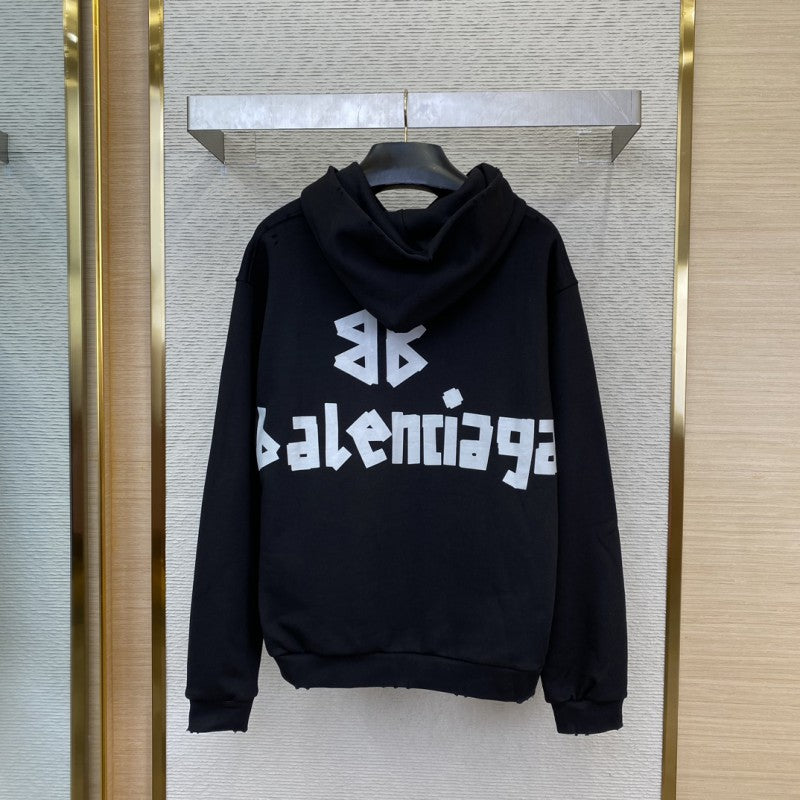 Balenci Tape Print Hoodie