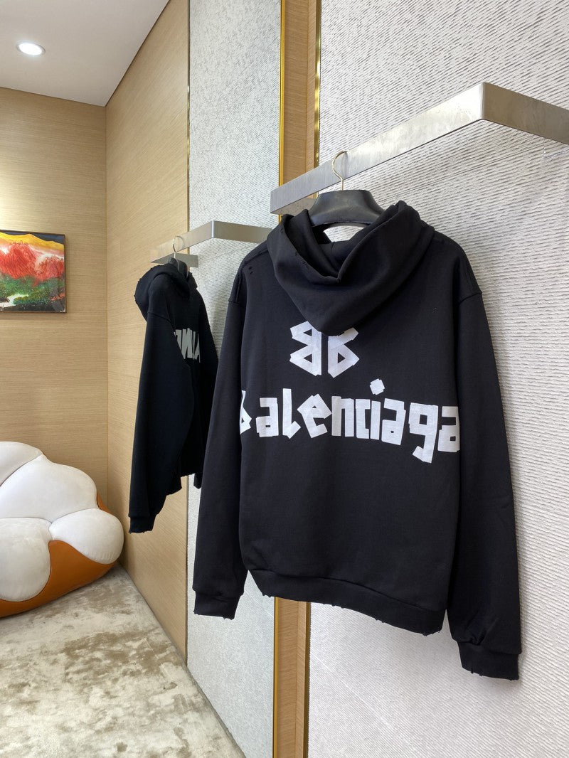 Balenci Tape Print Hoodie