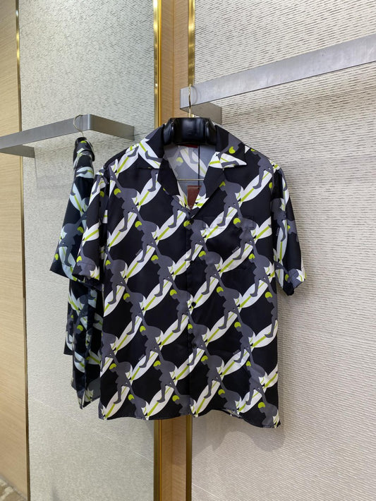 Surf Print Silk Shirt