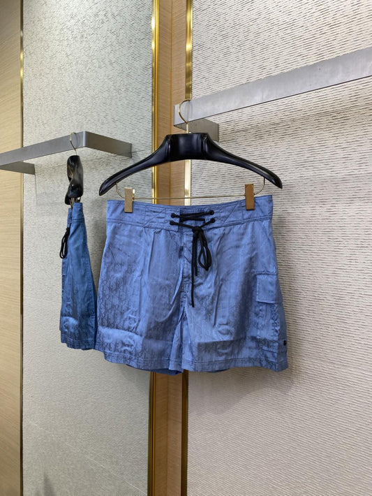 Blue Printed Shorts