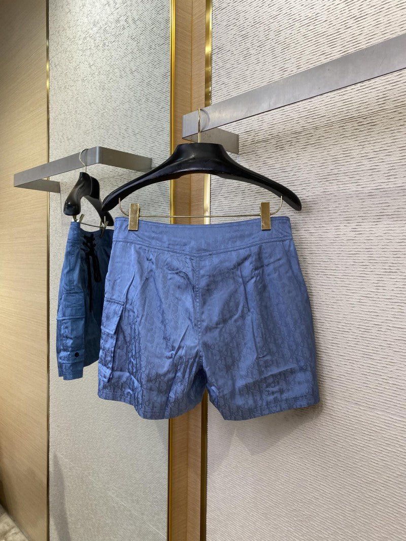 Blue Printed Shorts