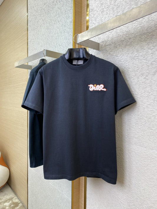 Snake Embroidery T-Shirt Navy