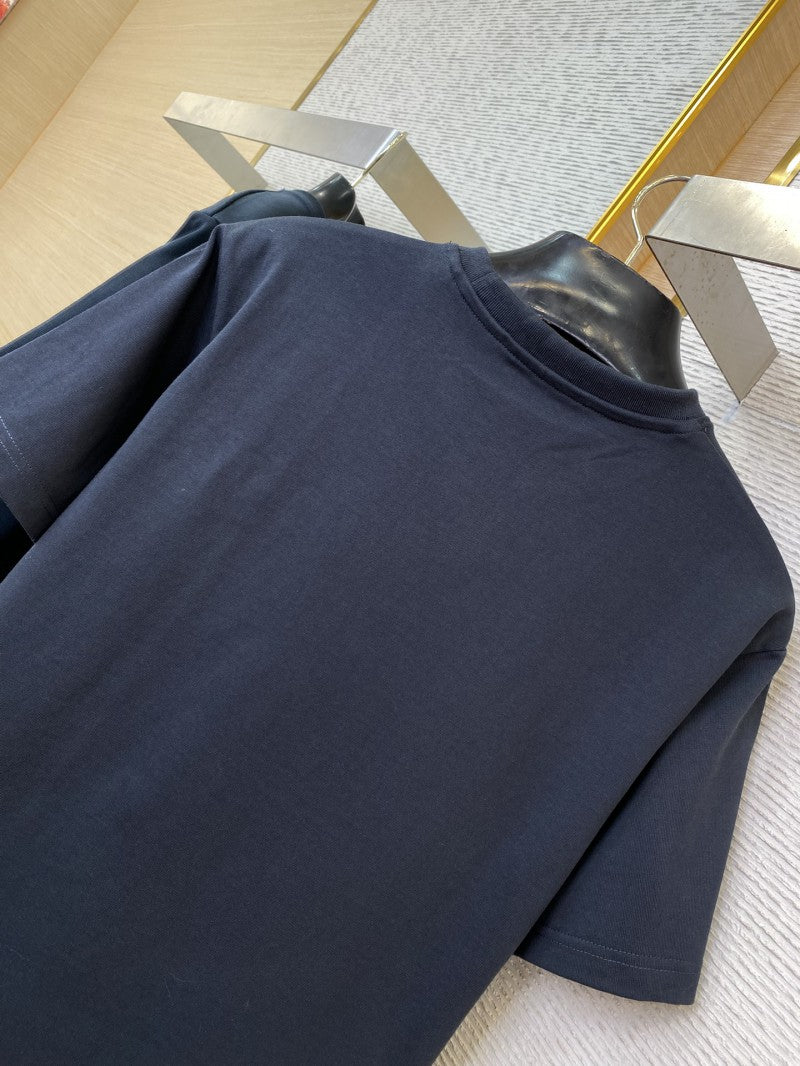 Snake Embroidery T-Shirt Navy