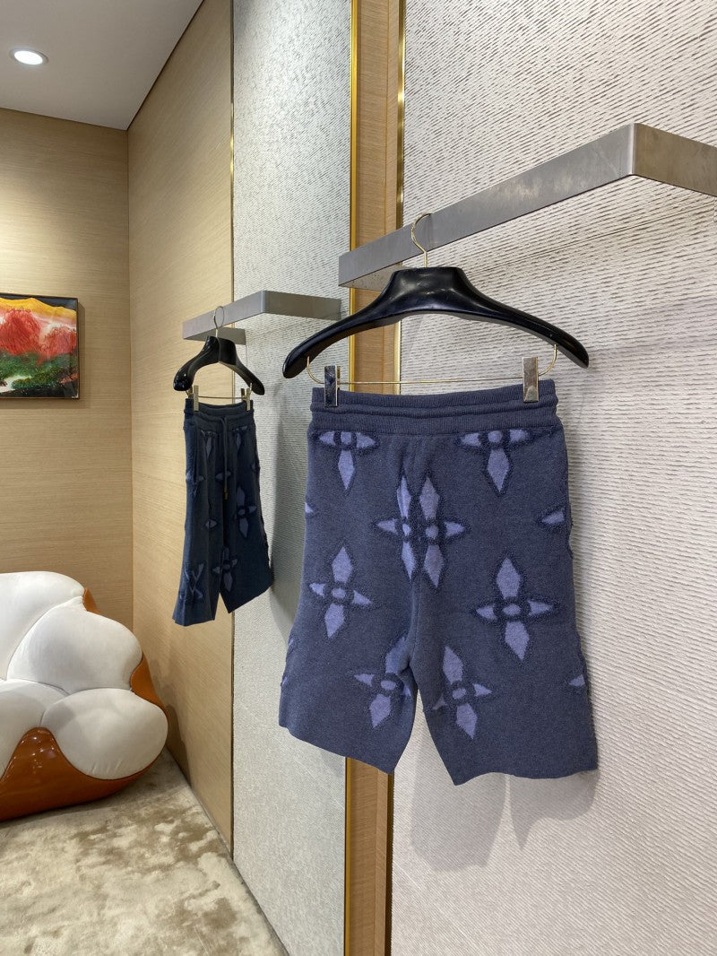 Appliqéud Wool Shorts
