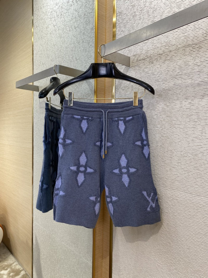 Appliqéud Wool Shorts
