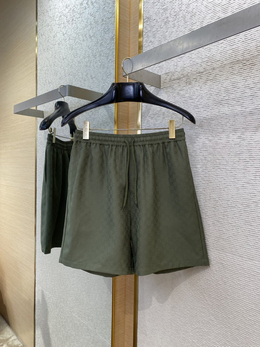 Jacquard Casual Khaki Shorts