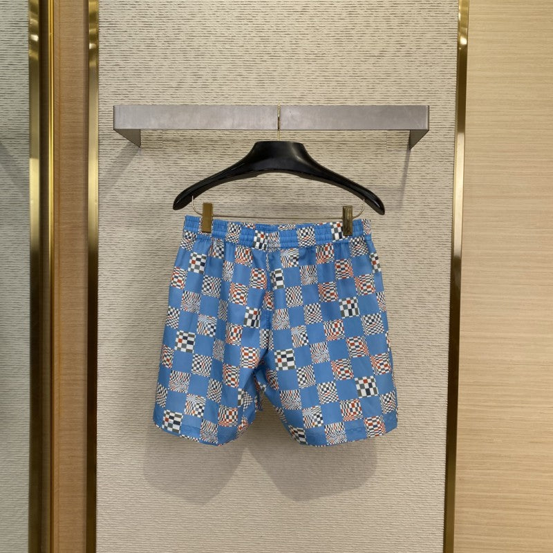 Chequered Shorts Blue