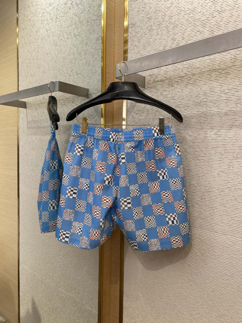 Chequered Shorts Blue