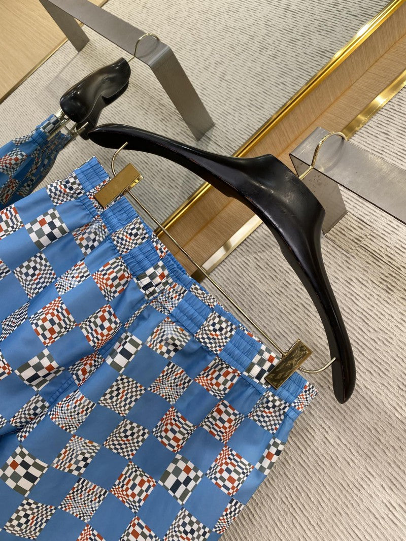 Chequered Shorts Blue