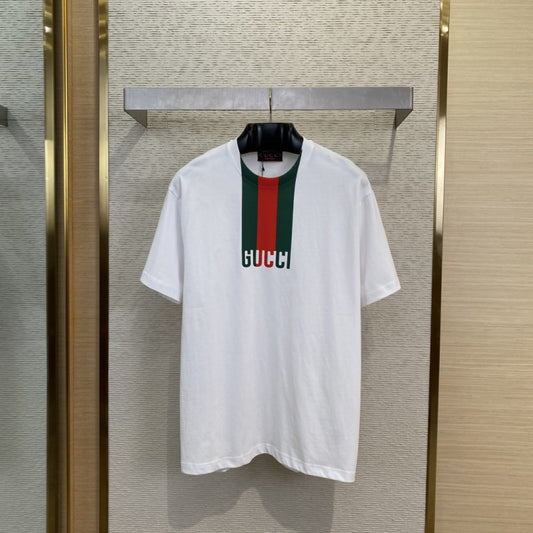 Collar Stripe Printed T-Shirt