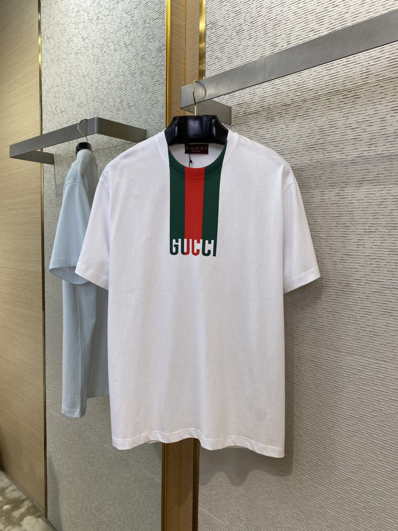 Collar Stripe Printed T-Shirt
