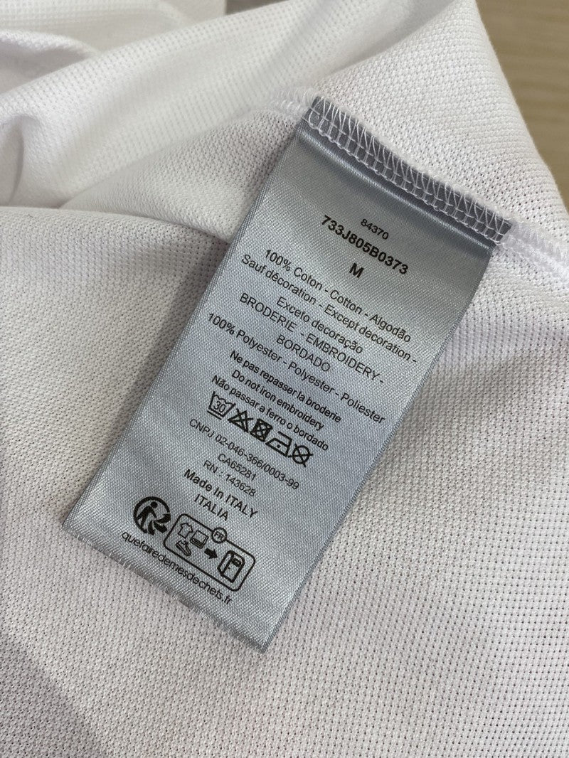 Embroidered Insect Polo Shirt – White