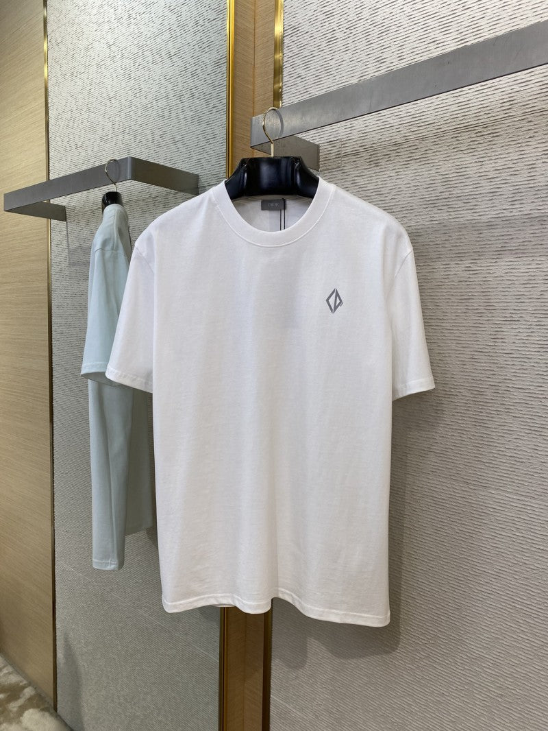 Reflective Letter Print T-Shirt White